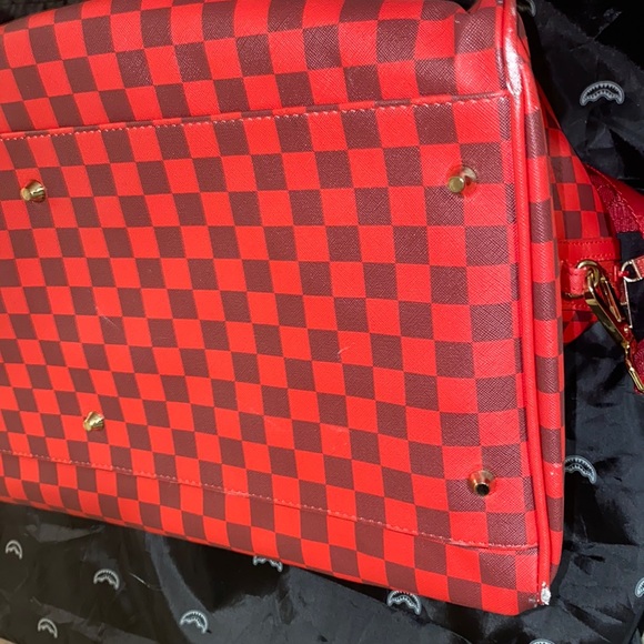 Sprayground Sharks in Paris Duffle Red Checked Edition - Picture 11 of 16